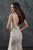 Rachel Allan Bridal - M655 Lace Appliqued Deep V Back Wedding Dress in Ivory and Champagne