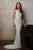Rachel Allan - M659 Beaded Deep V-neck Wedding Dress With Train in White