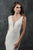 Rachel Allan - M659 Beaded Deep V-neck Wedding Dress With Train in White