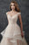 Rachel Allan - M667 Off-Shoulder Ruffled Bridal Gown in Pink and Neutral