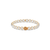 Rainbow Moonstone Round Rose Cut Bangle in 18K YG