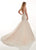 Lo'Adoro by Rachel Allan - M723 Illusion V Neck Mermaid Bridal Dress In White and Neutral