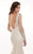 Lo'Adoro by Rachel Allan - M731 Sheer Long Sleeve V Neck Mermaid Gown In White