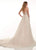 Lo'Adoro by Rachel Allan - M733 Sheer Plunging Neck A-Line Bridal Gown In White and Neutral
