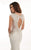 Lo'Adoro by Rachel Allan - M735 Applique Deep V-neck Trumpet Dress In Neutral