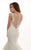 Lo'Adoro by Rachel Allan - M736 Applique Scoop Neck Mermaid Gown In White