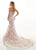 Lo'Adoro by Rachel Allan - M740 Lace Appliqued Mermaid Bridal Gown In White and Pink