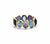 Iolite & London Blue Topaz Oval Ring Band in 18k Yellow Gold
