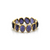 Tresor Collection - Gemstone Faceted Oval Ring Band in 18k Yellow Gold Lolite