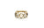 Rainbow Moonstone Oval Stackable Ring Band With Adjustable Shank In 18k Yellow Gold