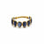 Blue Sapphire Faceted Oval Ring Band in 18k Yellow Gold