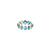 Blue Topaz Fac. Oval Ring in 18k YG