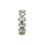 Tresor Collection - Gemstone Faceted Oval Stackable Ring Band in 18k Yellow Gold Blue Topaz