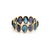 Tresor Collection - Gemstone Faceted Oval Stackable Ring Band in 18k Yellow Gold