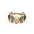 Tresor Collection - Gemstone Faceted Oval Stackable Ring Band in 18k Yellow Gold Labradorite