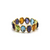 Tresor Collection - Gemstone Faceted Oval Stackable Ring Band in 18k Yellow Gold Multi-Color