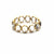 Rainbow Moonstone Faceted Oval Ring Band in 18k Yellow Gold