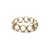 Tresor Collection - Gemstone Faceted Oval Stackable Ring Band in 18k Yellow Gold Rainbow Moonstone