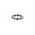 Tresor Collection - Multicolor Stones Marquise Ring Band In 18k Blue Sapphire