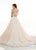 Lo'Adoro by Rachel Allan - M742 Beaded Bodice Tulle Wedding Gown In White and Pink