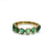 Blue Sapphire Round Rose Cut Top Stack Ring with adjustable shank in 18k YG