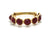 Ruby Faceted Round Adjustable Ring Band in 18k Yellow Gold