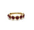 Blue Sapphire Round Rose Cut Top Stack Ring with adjustable shank in 18k YG