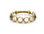 Rainbow Moonstone Faceted Round Adjustable Ring Band in 18k Yellow Gold