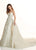 Lo'Adoro by Rachel Allan - M743 Bedazzled Deep Sweetheart Mermaid Gown In White and Neutral