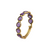 Tresor Collection - Amethyst  Ring Band with adjustable shank In 18K Yellow Gold