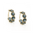 18k Yellow Gold Large Hoop Earrings in Blue Topaz