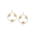 Tresor Collection - Rainbow Moonstone Round Dangle Earring in 18k YG