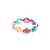 Tresor Collection - Gemstone Faceted Oval Ring Band in 18K Yellow Gold Multi-Color