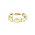Tresor Collection - Gemstone Faceted Oval Ring Band in 18K Yellow Gold Peridot