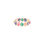 Tresor Collection - Multicolor Stones Oval Ring Band in 18k Emerald Ruby Sapphire