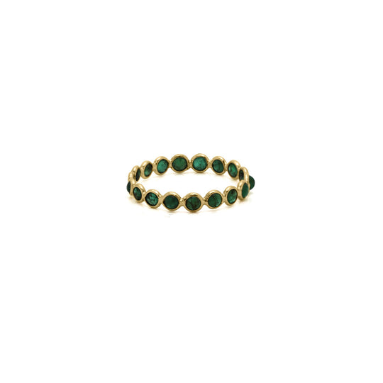 Emerald Rd CB. Ring in 18k YG