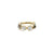 Rainbow Moonstone Pear Cab.Ring in 18k YG