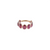 Rhodolite Oval Ring Band in 18k YG