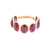Tresor Collection - Gemstone Faceted Oval Ring Band in 18k Yellow Gold Rhodolite
