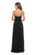 La Femme - 27879 Ruched Sweetheart A-Line Evening Gown In Black