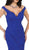 May Queen - MQ1489 Off Shoulder Long Sheath Evening Gown