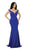 May Queen - MQ1489 Off Shoulder Long Sheath Evening Gown