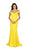 May Queen - MQ1489 Off Shoulder Long Sheath Evening Gown