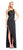 Aidan Mattox - MD1E200799 Bateau Neck Strappy Back Sheath Gown in Black