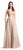 Aidan Mattox Bead Embellished V-Neck A-Line Evening Gown MD1E200878 In Brown
