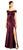 Aidan Mattox - MD1E202005 Pleated Off-Shoulder Satin Trumpet Dress In Red