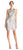 Aidan Mattox - MD1E202401 Bedazzled Halter Cocktail Dress In Neutral