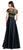 Aidan Mattox - MD1E203083 Illusion Beaded Bodice Taffeta Ballgown In Black