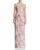 Aidan Mattox - MD1E203451 Embroidered Lace Off-Shoulder Column Dress In Pink