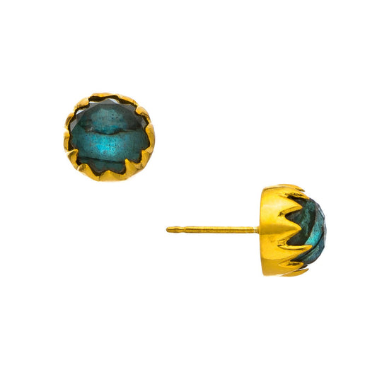 Maleficent Dome Gemstone Stud Earrings